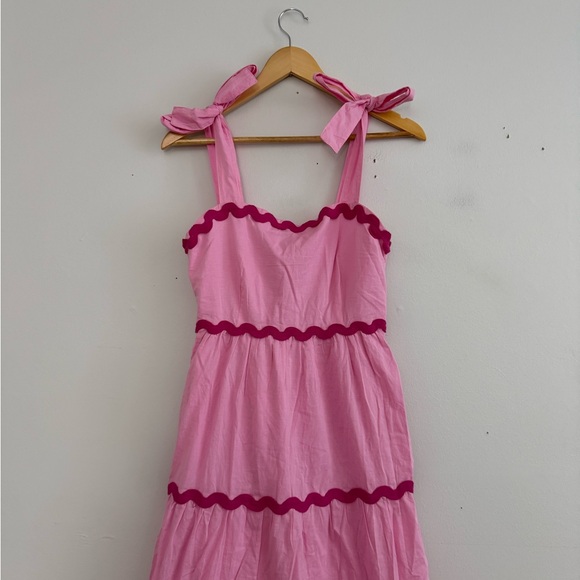 Beach Riot Pink and Magenta Tiered Maxi Dress NWOT 100% Cotton - Picture 5 of 7
